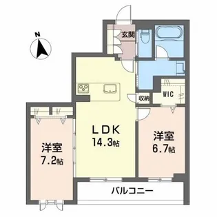 アスピラシオン【2階】の間取り