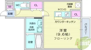 ゴーイングステディ【1階】の間取り