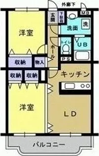 プリムヴェールC棟【1階】の間取り