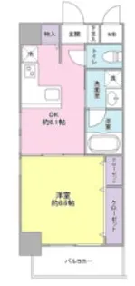 コモドール雷門【6階】の間取り