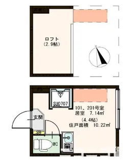 エヴィメリア永福【1階】の間取り