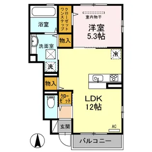 クレール・シャンブル【1階】の間取り