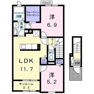 ブライト ガーデン【2階】の間取り