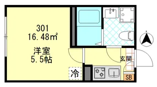 ムーンテラス多摩川【3階】の間取り