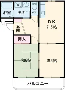 コスモハイツ【2階】の間取り
