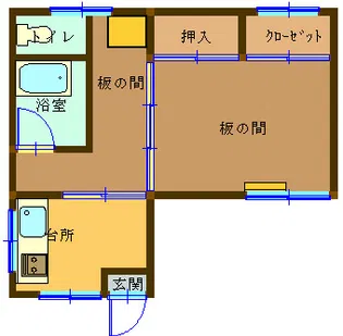 野添アパート【1階】の間取り