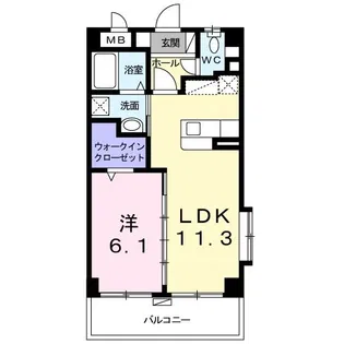 ネオ・ローレル【1階】の間取り