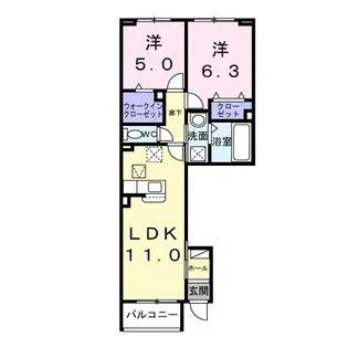オルヴィエート【1階】の間取り