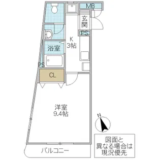 フォーライフヴィラ千波【3階】の間取り