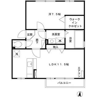 埼玉県本庄市五十子3【アパート】の間取り