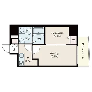 セレニテ上町台【12階】の間取り