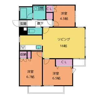 アビタ覚王山【3階】の間取り