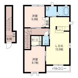 サニーヒルズ F【2階】の間取り