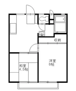 清成ハイツ(2DK)【2階】の間取り