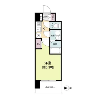 エスリードレジデンス大阪福島イースト【3階】の間取り