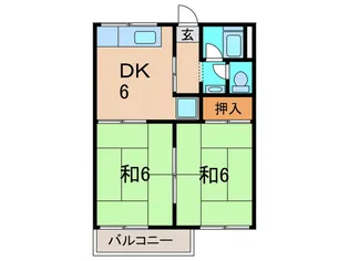 アルカディアハイツ【2階】の間取り