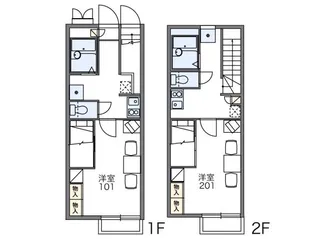 レオパレスSUNRISE【1階】の間取り