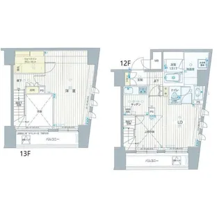 フォレシティ六本木【12階】の間取り