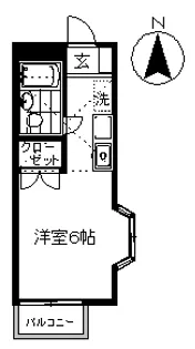 シャトレー榎戸【2階】の間取り