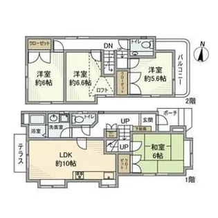 東京都小金井市東町2【一戸建】の間取り
