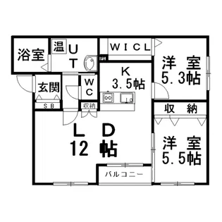 La Luce(ラ・ルーチェ)【2階】の間取り