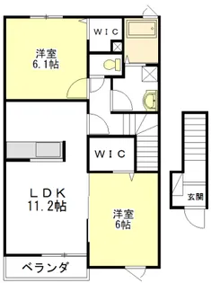 エクセレント ヴィレッジ【2階】の間取り