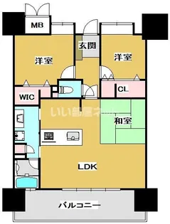 エイルマンション城址公園東【13階】の間取り