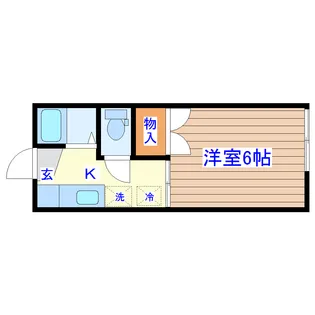 1Kの間取り画像