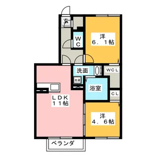 D-room江戸橋【1階】の間取り