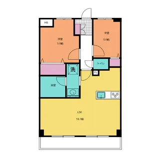 Le・Ciel徳川【2階】の間取り