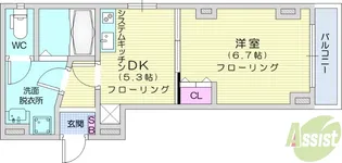 Peace長町【3階】の間取り