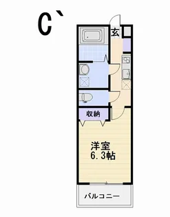 グリーンフォレスト湘南【3階】の間取り