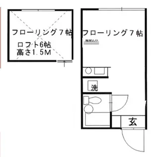 城南ホーム1【2階】の間取り