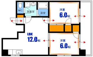 フェニックスハイツII【2階】の間取り