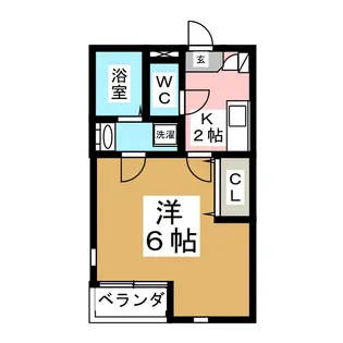 クレフラスト泉中央【2階】の間取り