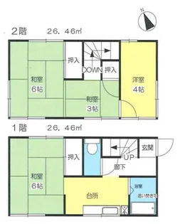 東京都調布市多摩川2【一戸建】の間取り