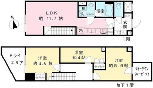 COEUR BLANC八幡山の間取り