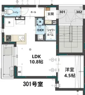 Fortuna(フォルトゥーナ)【3階】の間取り