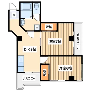 ケーエスマンション【3階】の間取り