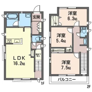 千葉県流山市大字木【一戸建】の間取り