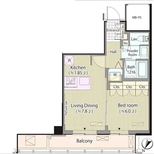 メルクマール京王笹塚レジデンス【15階】の間取り