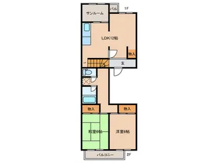中富住宅A棟【11階】の間取り