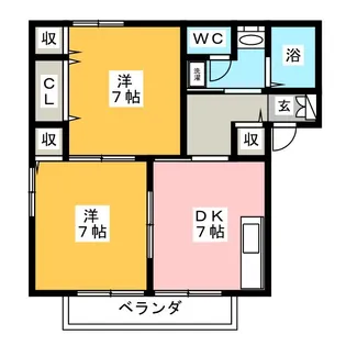パインビューB【1階】の間取り