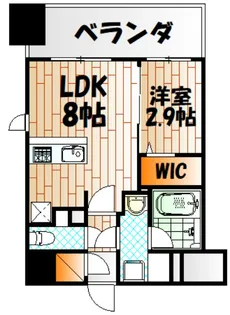 グランフォーレ小倉シティタワー【7階】の間取り