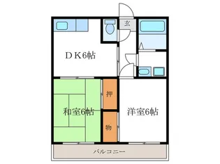 グリーンパーク樫ノ木2【2階】の間取り