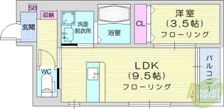 PIA蒲町2【1階】の間取り