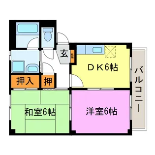サープラスみくも【1階】の間取り