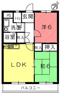 ハイツヒルトン東名坂【3階】の間取り