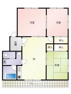広島県広島市安佐南区八木2【マンション】の間取り