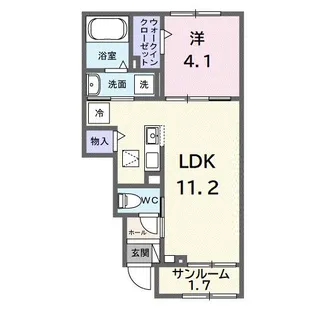 フェリス・カーサ【1階】の間取り